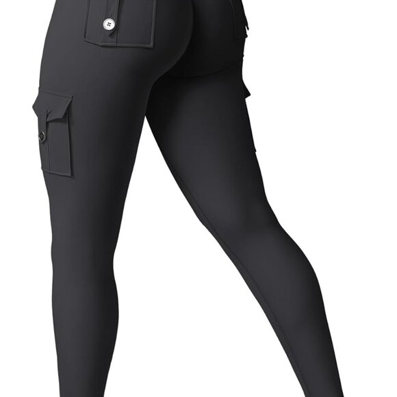 CoreFlex Women's 4 Pocket Leggings - Black, High Rise with Butt Lifting Effect - Picture 1 of 7